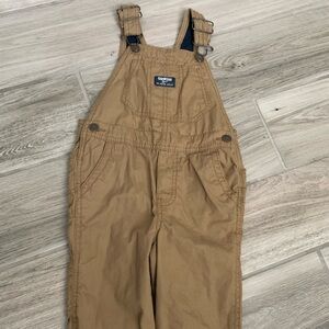 Oshkosh B’gosh Flannel Lined Bib Overalls; Rust Brown Color; Size 4T